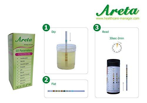 Health Management - Easy@Home Areta 10 Parameter (10SG) Urinalysis Reagent Test Strips 50 Strips