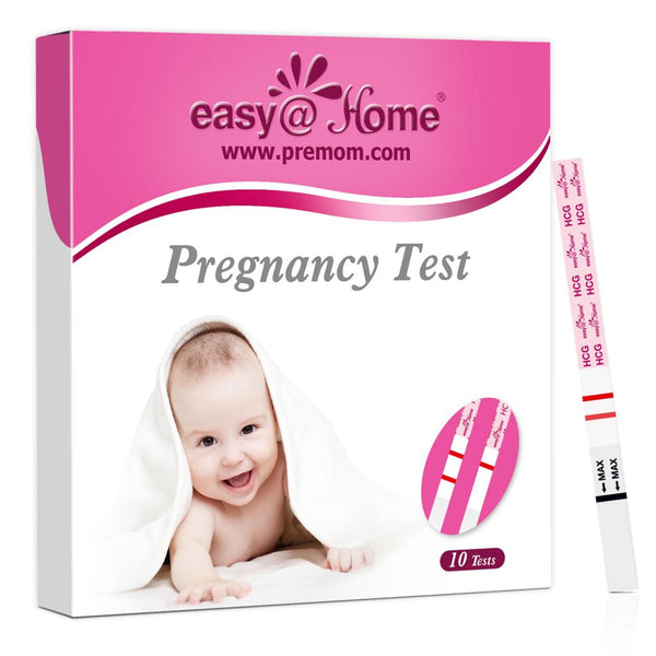 Test Pack Easy@Home Pregnancy Test Strips Kit: 10-Pack HCG Test Strips, Early De