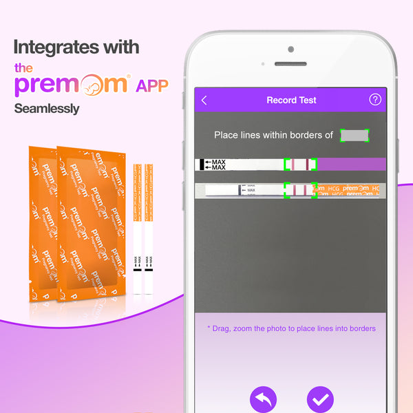 Premom Pregnancy Test Strips- 30 Pack Early Detection Pregnancy Test Kit Powered by Premom Ovulation Predictor iOS and Android APP